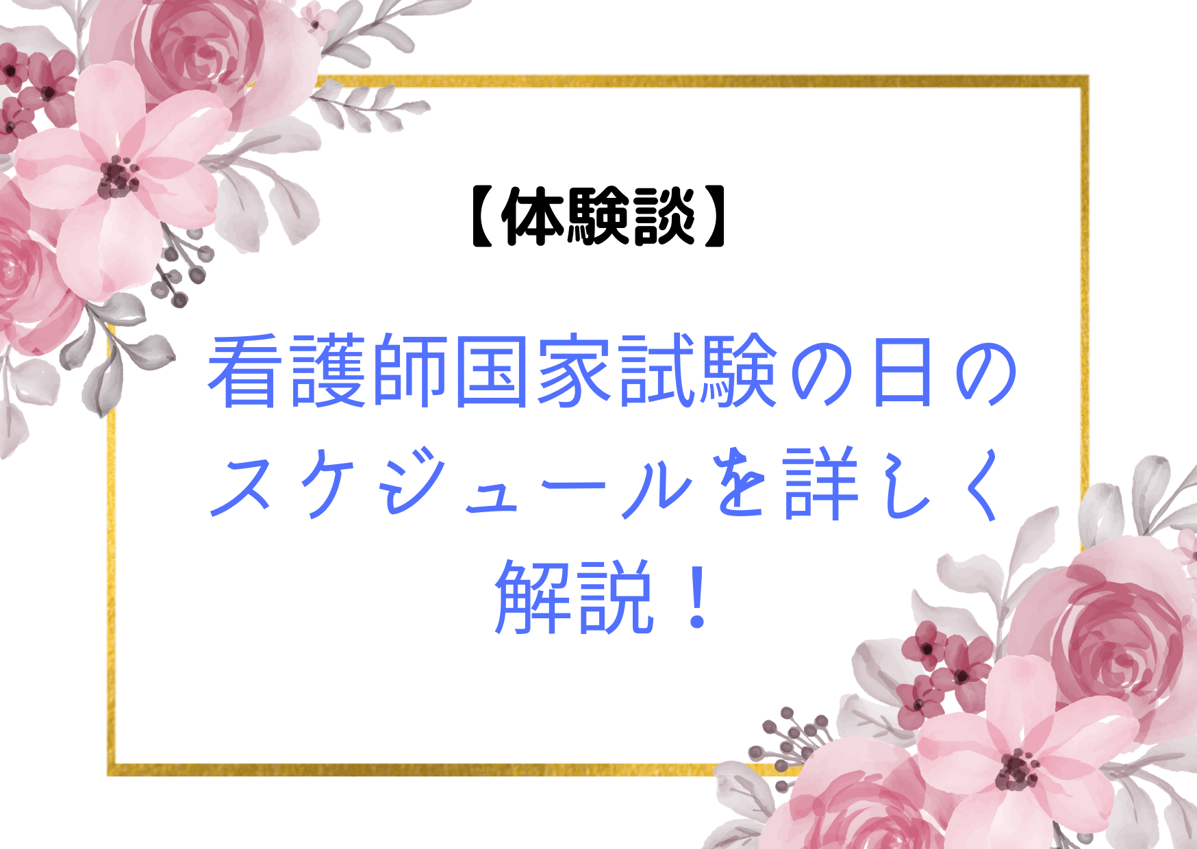 看護師国家試験スケジュール